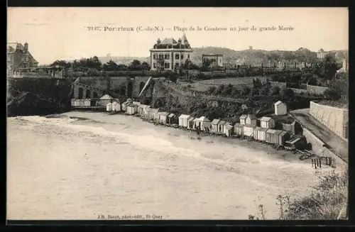 AK Portrieux /C.-du-N., Plage de la Comtesse un jour de grande Marée