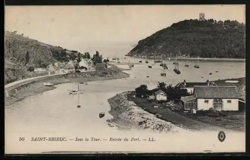 AK Saint-Brieuc, Sous la Tour, Entrée du Port