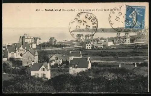 AK Saint-Cast /C.-du-N., Un groupe de Villas dans les Mielles