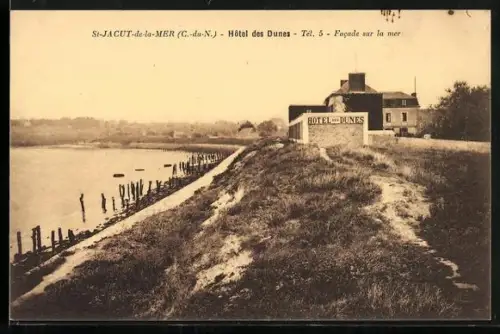 AK St-Jacut-de-la-Mer /C.-du-N., Hôtel des Dunes, escapade sur la mer