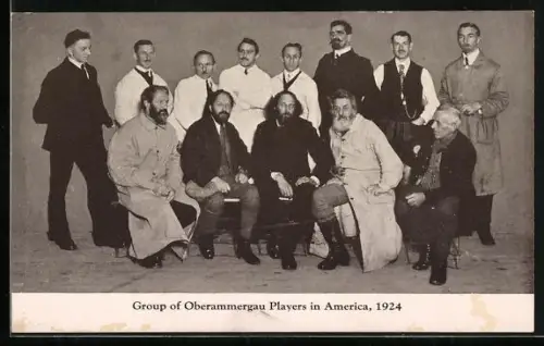 AK Group of Oberammergau Players in America 1924