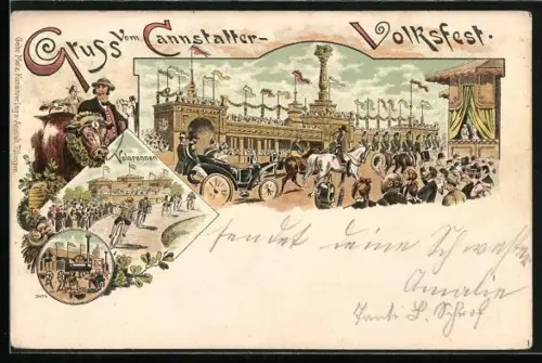 AK Cannstatt, Festplatz des Canstatter Volksfest