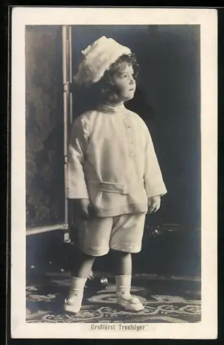 AK Grossfürst Thronfolger von Russland in weissem Kostüm