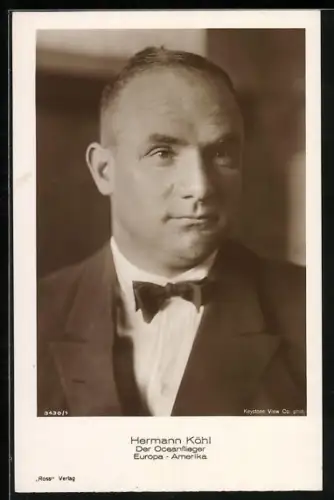 AK Hermann Köhl, Ozeanflieger Europa-Amerika