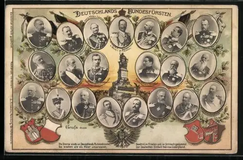 AK Deutschlands Bundesfürsten, Heinrich XIV. Fürst von Reuss, Fürst Günther von Schwarzburg-Rudolstadt