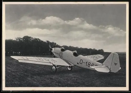 AK Flugzeug Junkers-Junior A 50 zum Start bereit