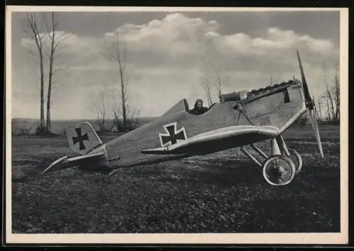 AK Ganzmetall-Flugzeug Junkers-J9 bereit zum Start