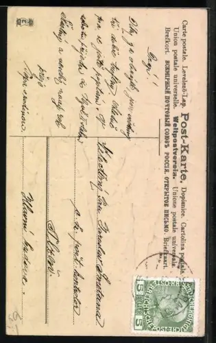 Lithographie Kinder verkaufen Ansichtskarten zu Neujahr