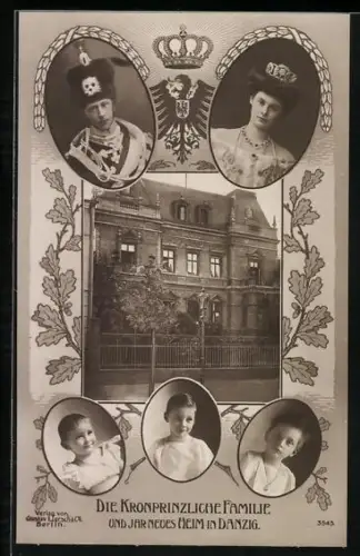 AK Danzig, Die Kronprinzliche Familie und ihr neues Heim
