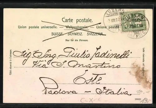 AK Luzern, Obergrund mit Passanten