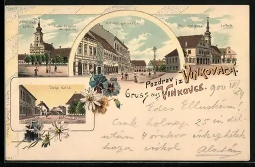 Lithographie Vinkovci, Duga ulica, Kr. vel. gimnazija, Kuca brodske im obcine