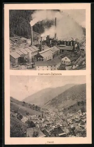 AK Vares, Eisenwerk Zeljezara und Ortsansicht