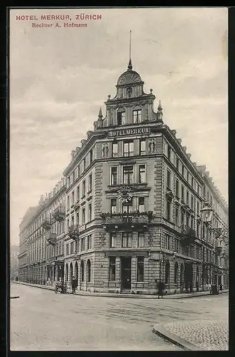 AK Zürich, Hotel Merkur, Bes. A. Hofmann