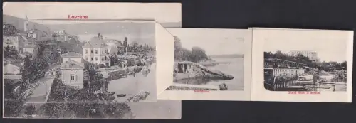 AK Lovrana, Hafenansicht, Nordstrand, Grand Hotel und Seebad u.a.