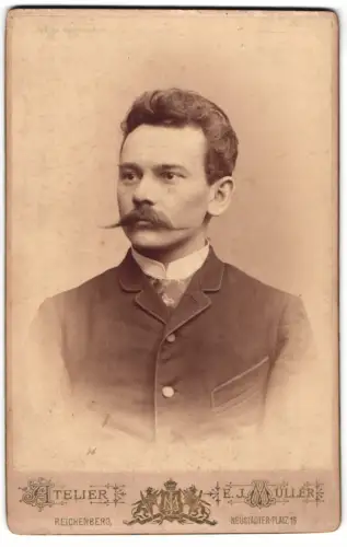 Fotografie E. J. Müller, Reichenberg, Neustädter-Platz 16, Edward Schwan