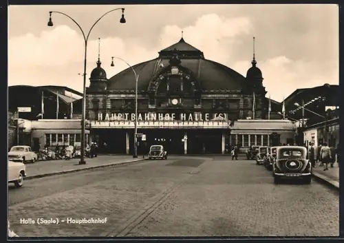 AK Halle /Saale, Hauptbahnhof