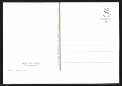 AK Köln am Rhein, Hauptbahnhof