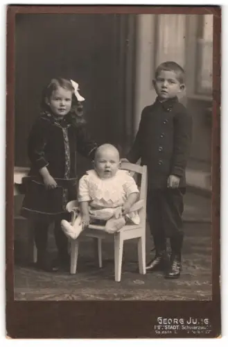Fotografie Georg Jung, Neustadt, Salzstrasse 89, Porträt von drei Kindern