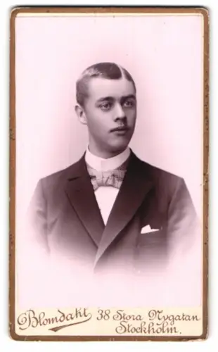 Fotografie Rich Blomdahl, Stockholm, Stora Nygatan 38, Porträt eines eleganten jungen Mannes