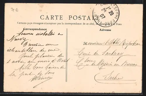 AK Neuvy-Saint-Sépulchre, Rue de l`Enfer, Strassenpartie