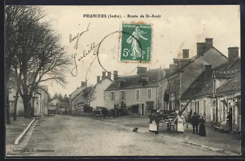AK Pruniers /Indre, Route de St-Août