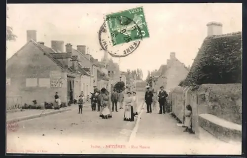AK Mézières /Indre, Rue Neuve, Strassenpartie