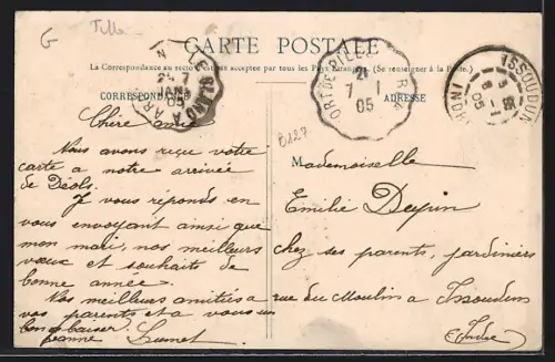 AK Tournon-St-Martin /Indre, Grande-Rue, Arrivée de la Route du Blanc, Strassenpartie