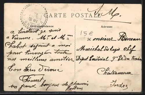 AK Varennes /Indre, Rue principale, Strassenpartie