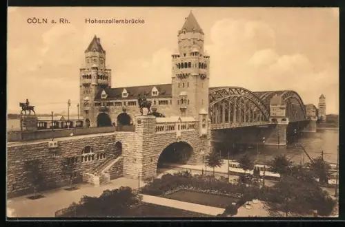 AK Köln a. Rh., Hohenzollernbrücke