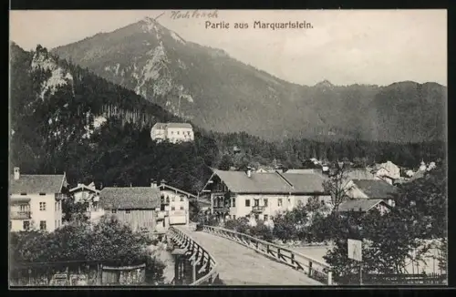 AK Marquartstein, Ortsansicht aus der Vogelschau