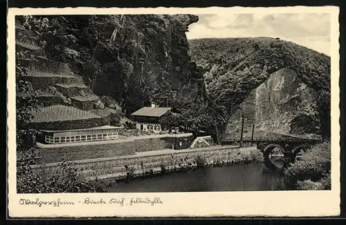 AK Walporzheim /Ahrtal, Weinhaus Zur Bunten Kuh - Felsidylle, Inh. M. Jacobs