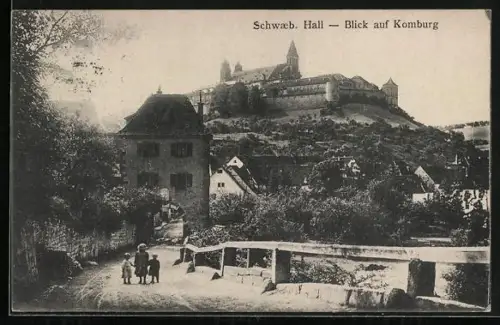 AK Schwäb. Hall, Blick auf Komburg