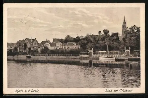 AK Halle a. d. Saale, Blick auf Gröllwitz