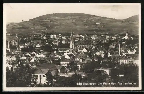 AK Bad Kissingen /Frankenland, Teilansicht mit Kirche