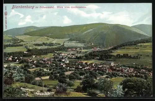 AK Blankenburg im Schwarzatal, Blick vom Greifenstein