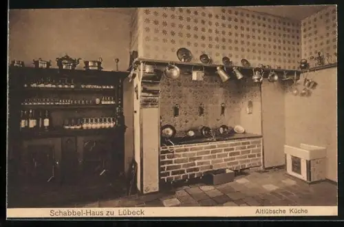 AK Lübeck, Schabbel-Haus, altlübsche Küche