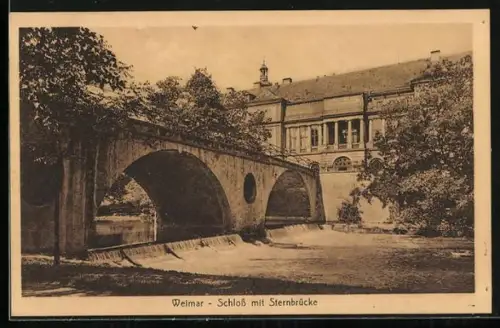 AK Weimar / Thüringen, Schloss, Sternbrücke