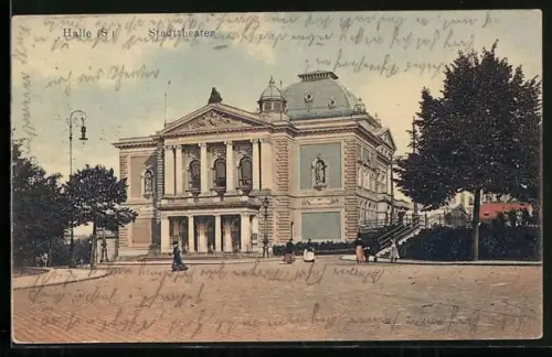 AK Halle /Saale, Stadttheater