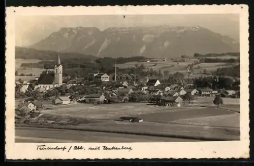 AK Teisendorf /Obb., Teilansicht mit Untersberg