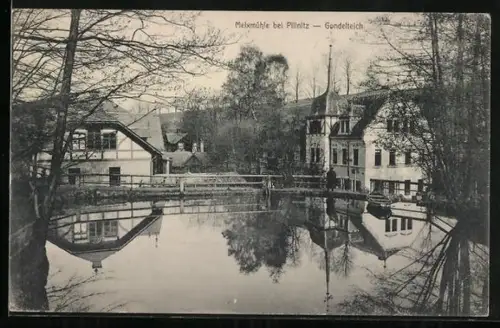AK Dresden-Pillnitz, Meixmühle, Gondelteich