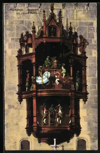 AK München, Spielwerk am neuen Rathaus