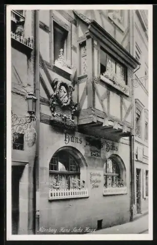AK Nürnberg, Hans Sachs Haus mit historischer Hans Sachs Stube