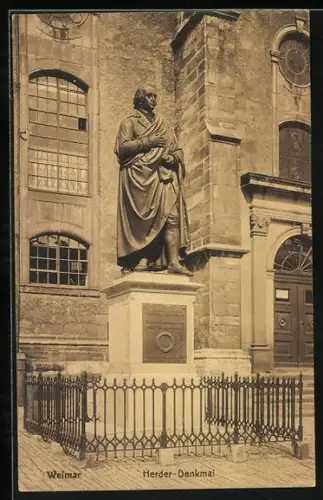 AK Weimar / Thüringen, Herder-Denkmal