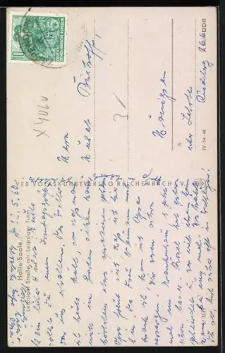 AK Halle /Saale, Roter Turm, Strassenansicht