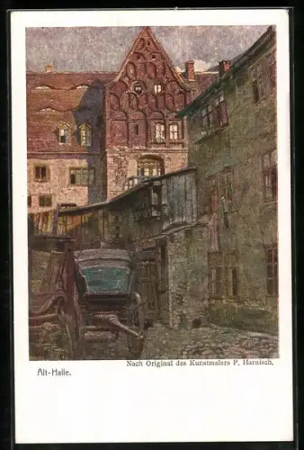 Künstler-AK Halle / Saale, Alt-Halle
