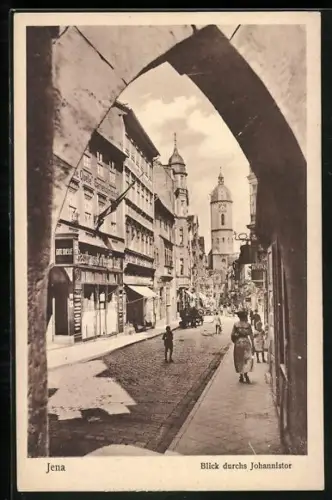 AK Jena, Johannistor, Durchblick nach der Johannisstrasse