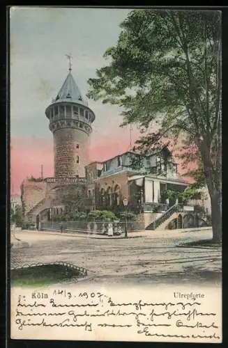 AK Köln-Neustadt, Strassenpartie am Gasthaus Ulrepforte
