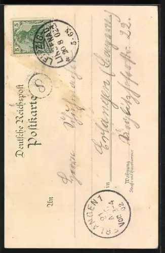 Lithographie Leipzig, Siegesdenkmal