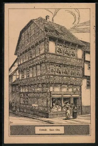 Künstler-AK Einbeck, Haus Eike