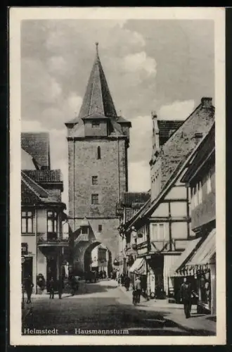 AK Helmstedt, Hausmannsturm mit Geschäften